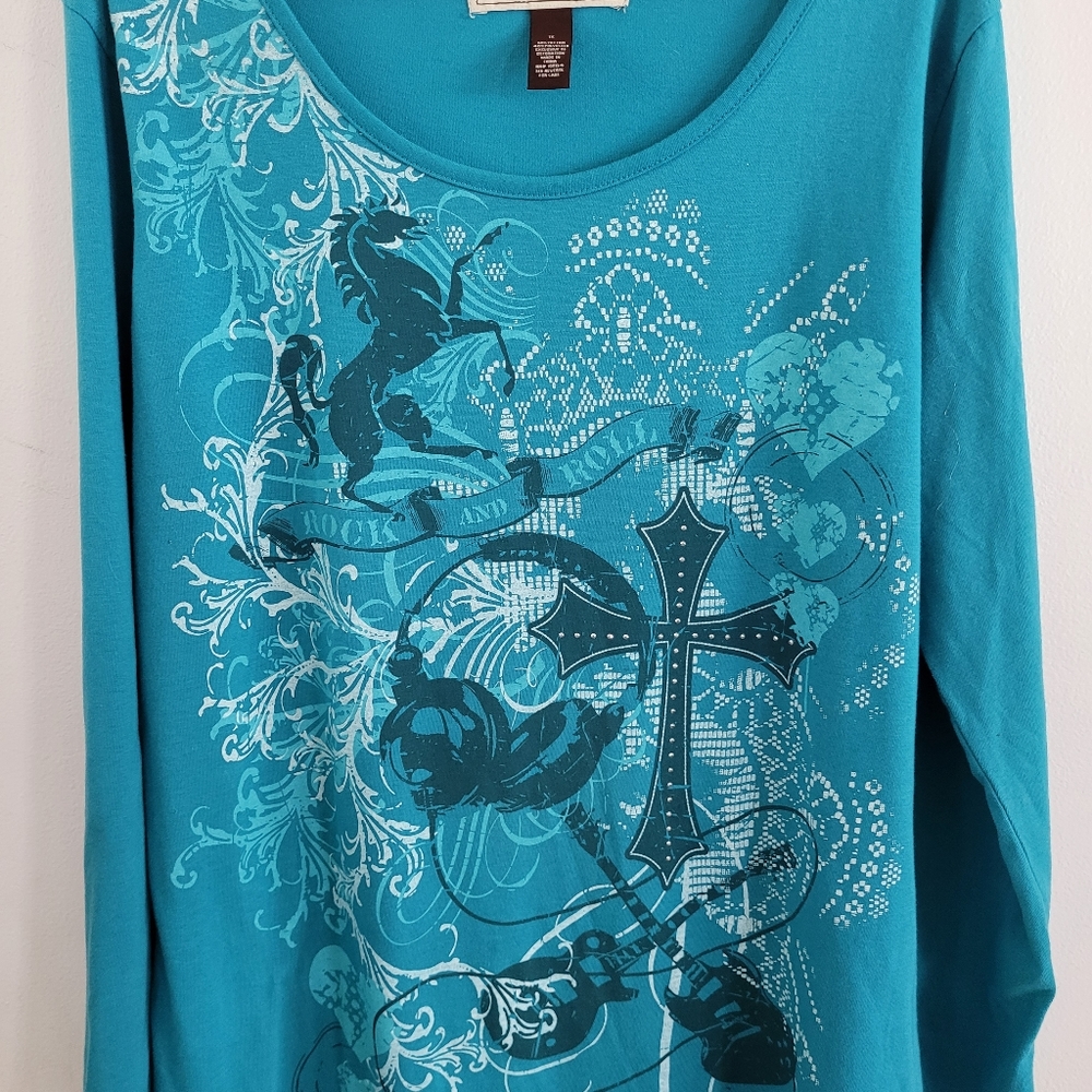 Bit and Bridal women's Teal shirt